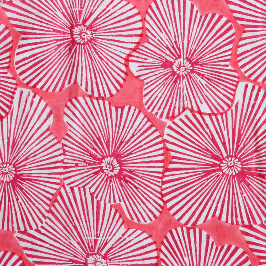 Pomegranate Pink Block Print Cotton