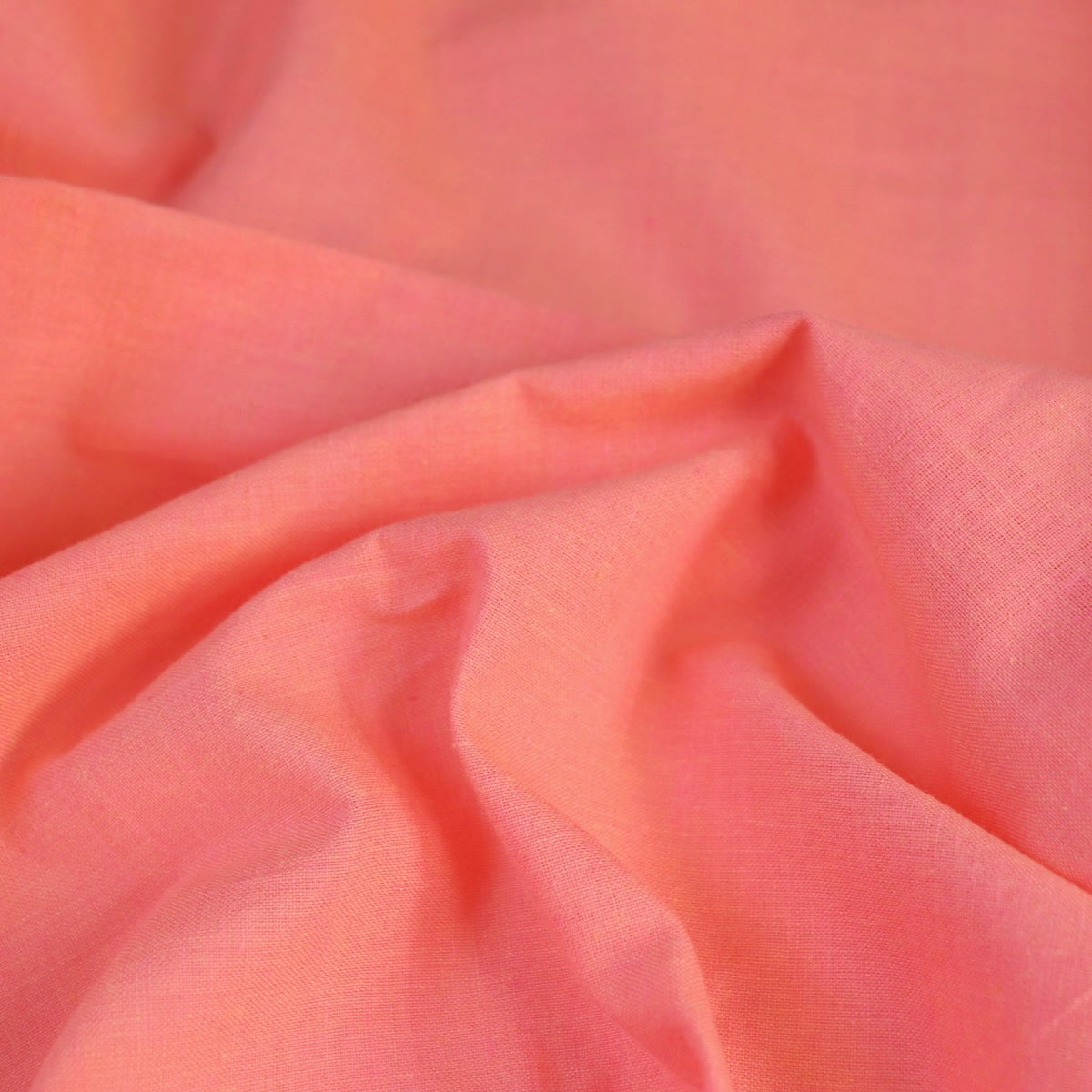 coral pink shot cotton handwoven peppered fabric