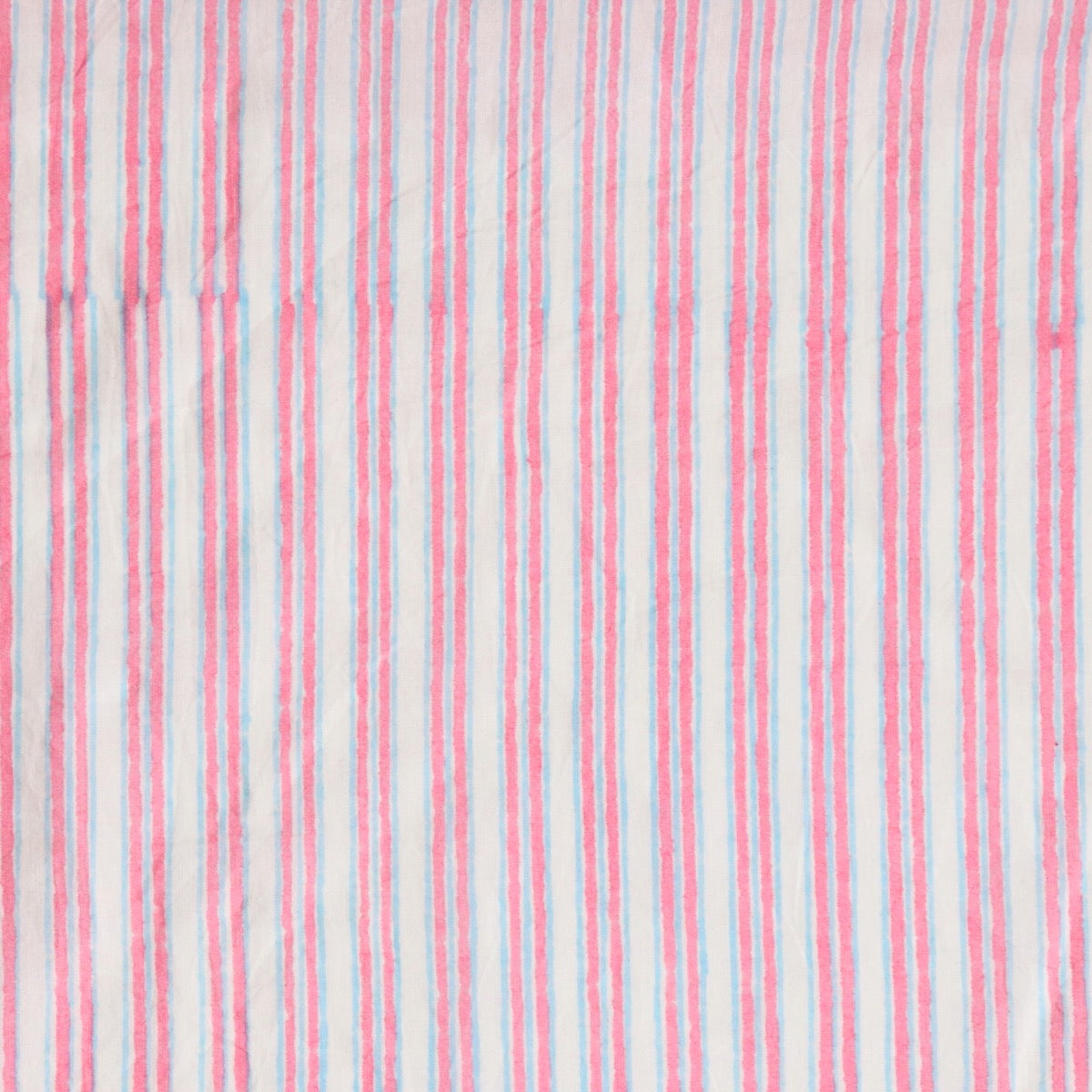Candy Stripe Block Print Cotton