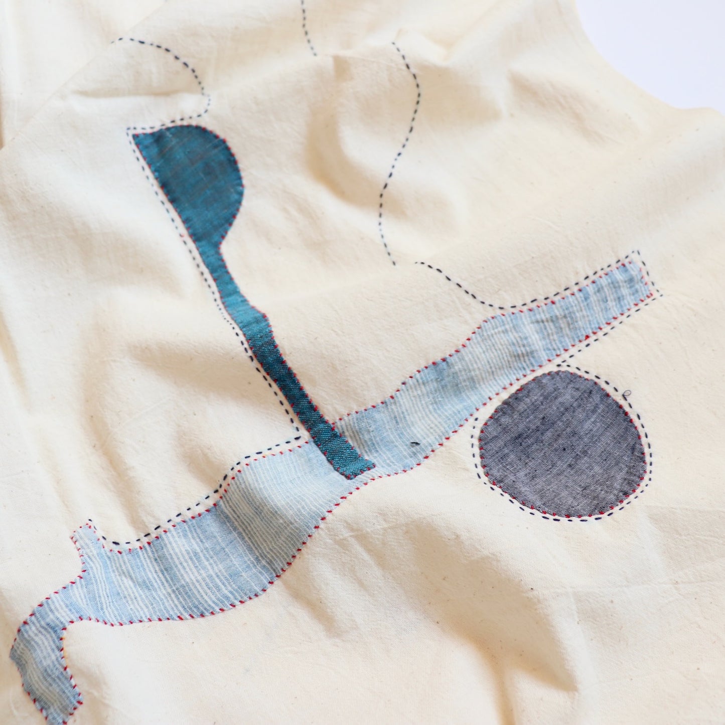 Raasleela hand embroidered handloom cotton fabric