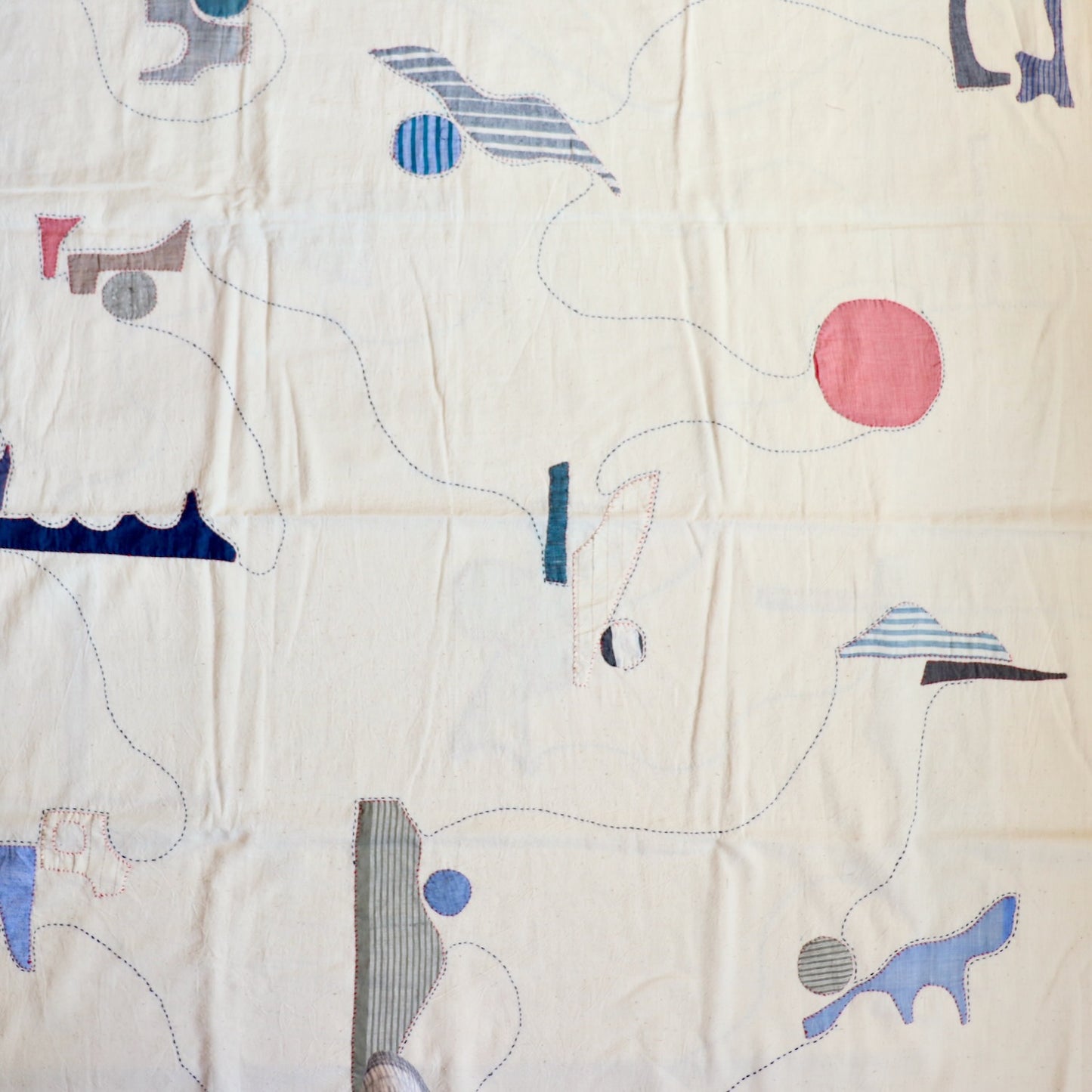 Raasleela hand embroidered handloom cotton fabric