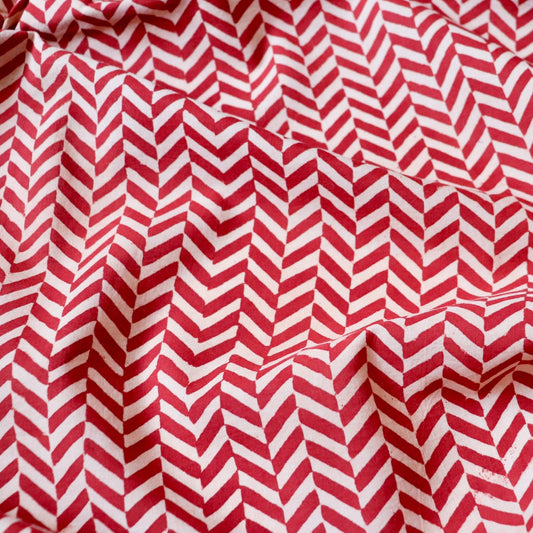 Herringbone Block Print Cotton