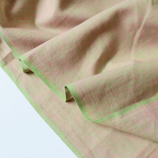 pink green shot cotton for quilting and dressmaking peppered fabric