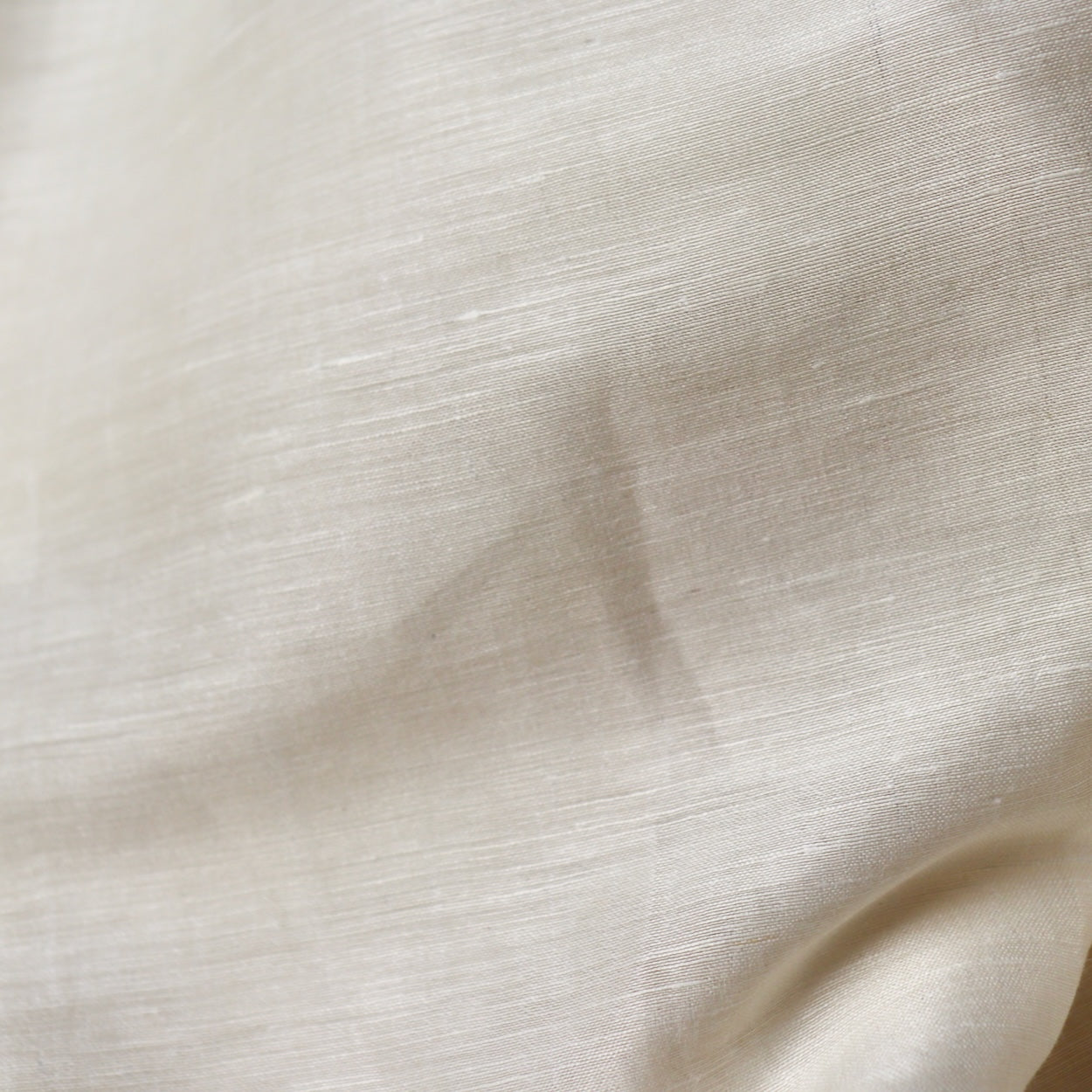 silk and linen blend fabric cream color shantung slub weave by the yard
