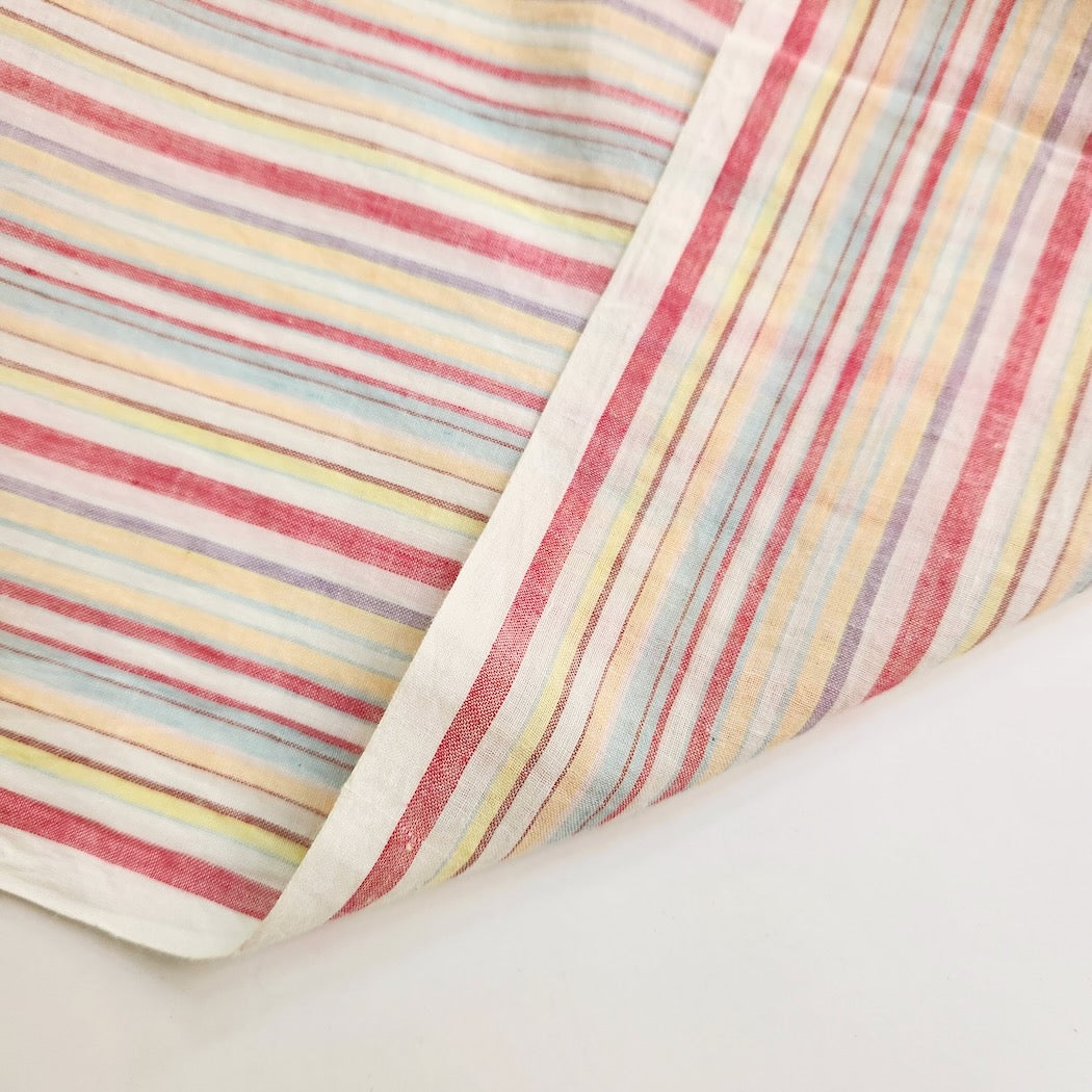 colorful stripes handloom khadi cotton voile fabric