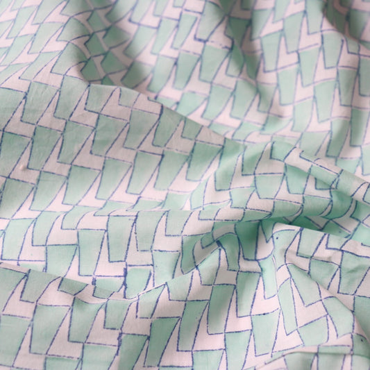 Brahma Karma Block Print — Teal Seven