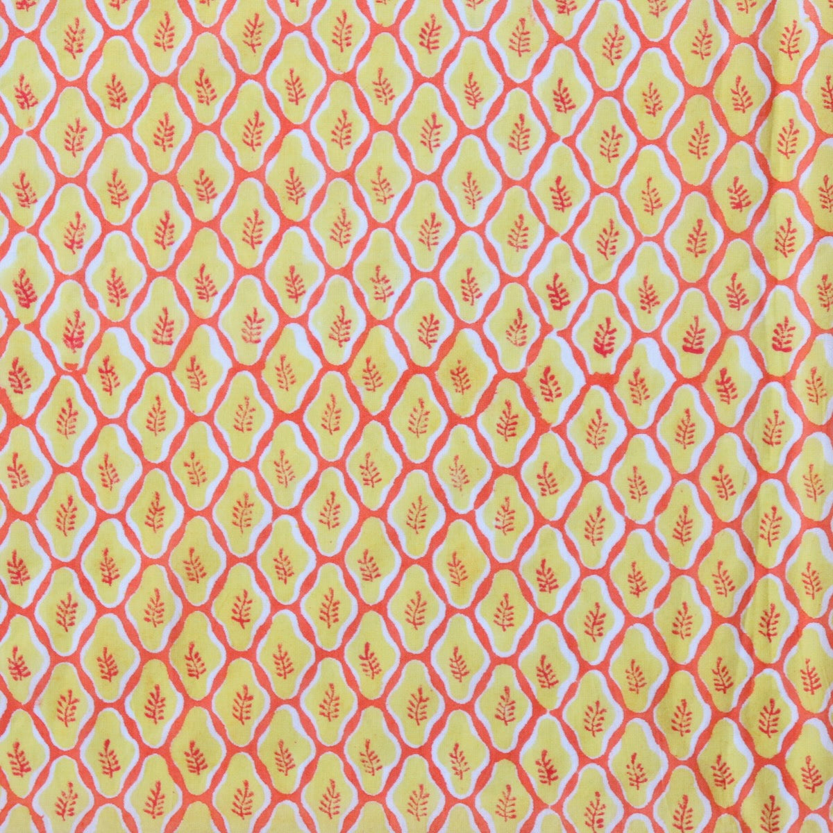 Creamsicle Block Print Cotton