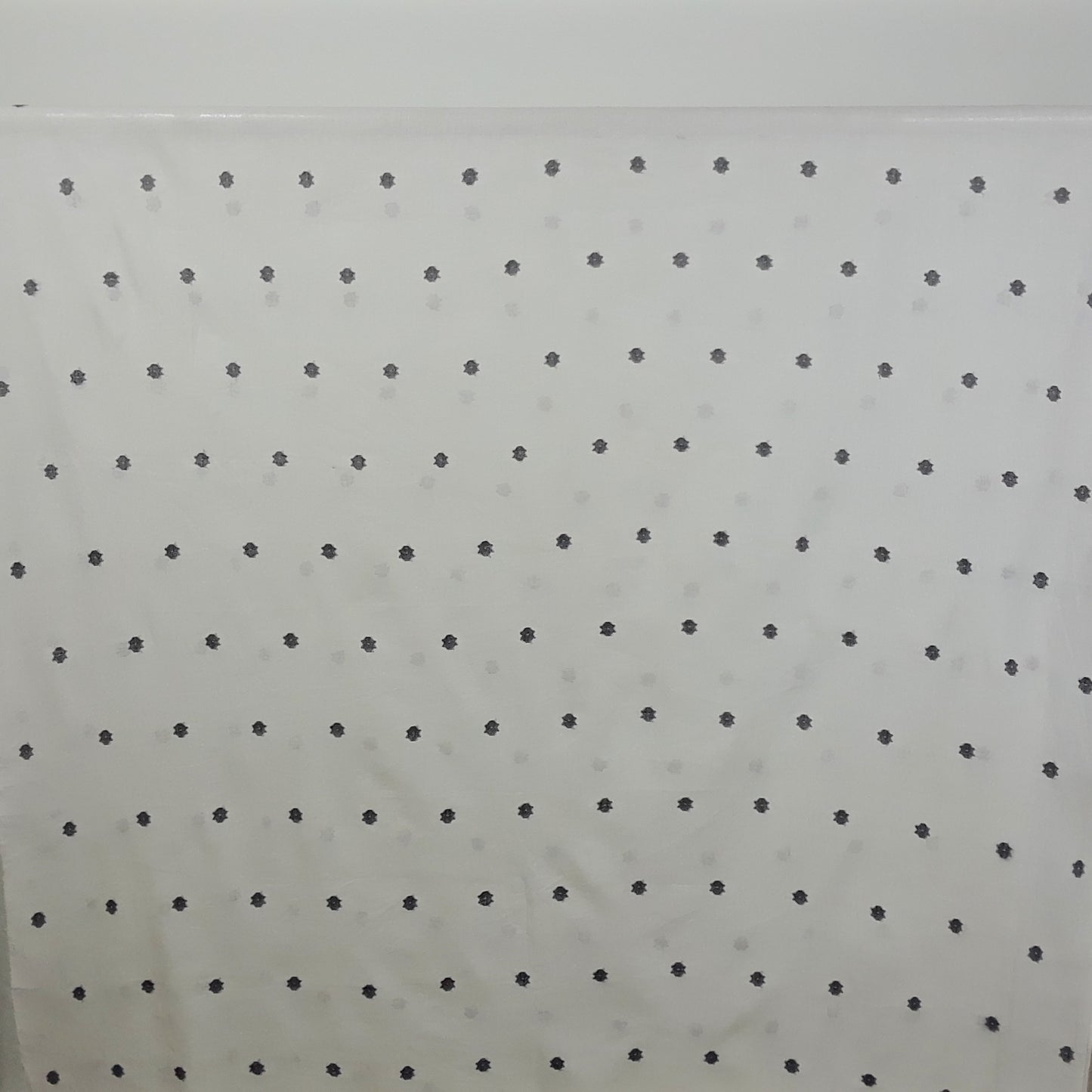 Black Flower Jamdani Handwoven Cotton Fabric