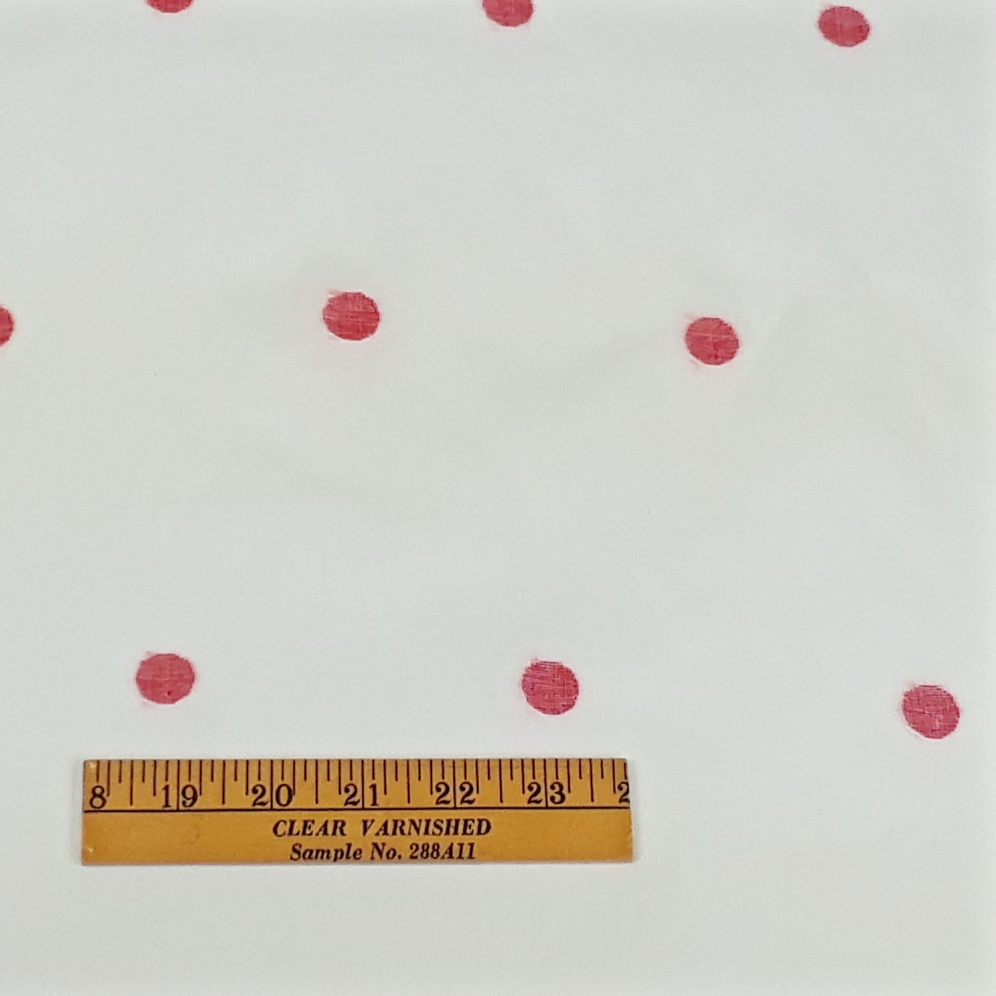 Red Polka Dots Cotton Handloom Jamdani Fabric