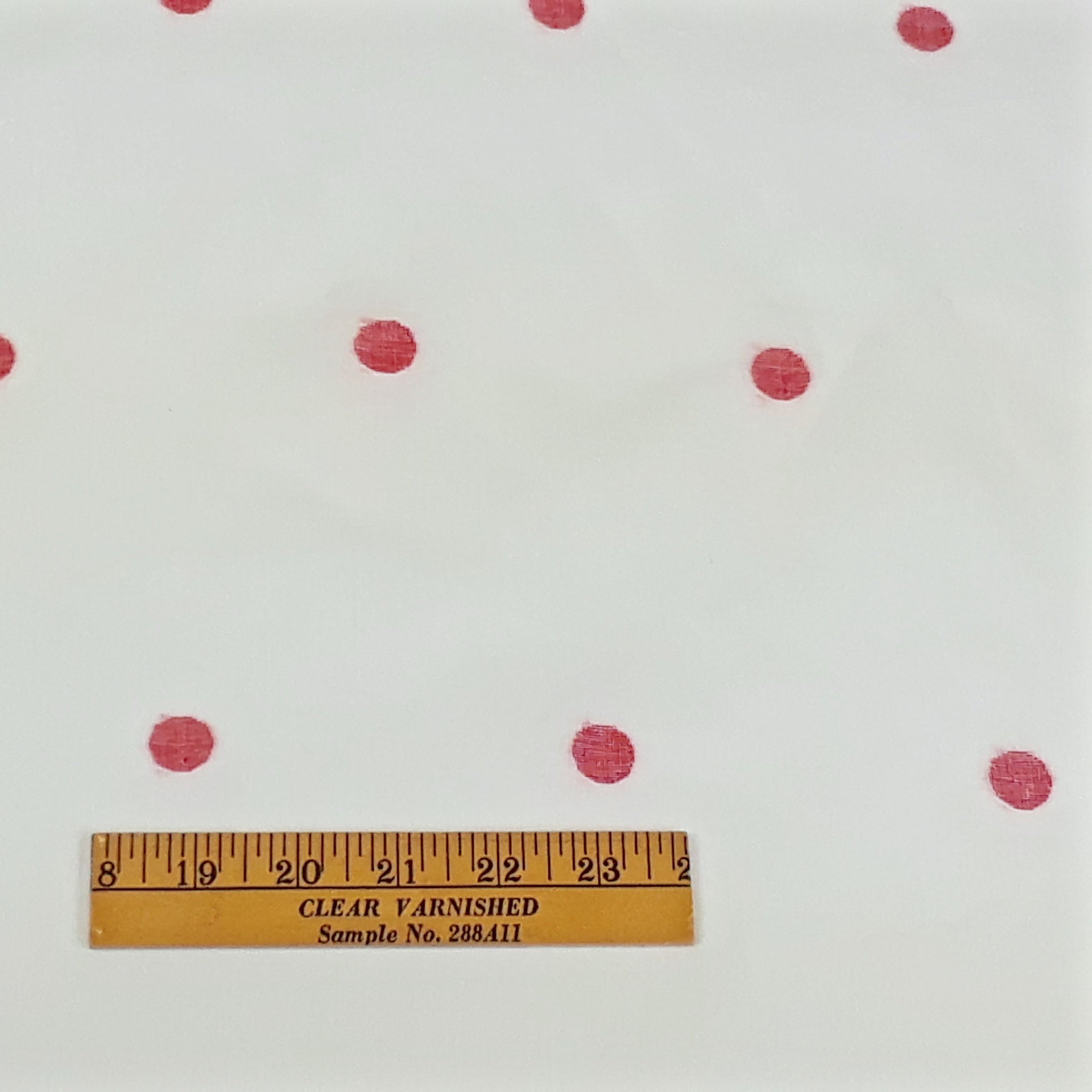 Red Polka Dots Cotton Handloom Jamdani Fabric