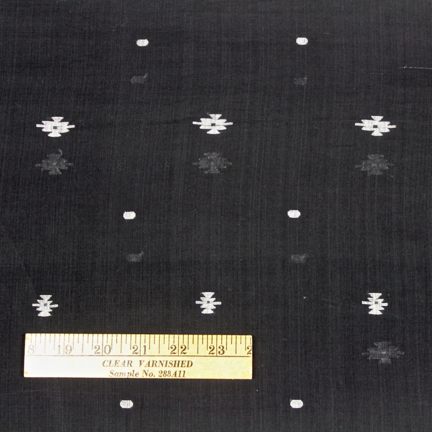 Black and White Handwoven Jamdani Cotton Fabric