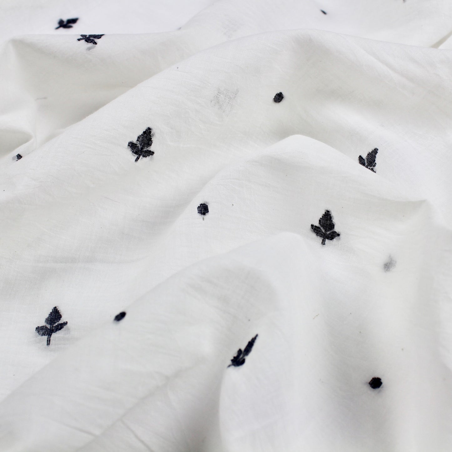 Sprigged Jamdani Handloom Cotton Fabric