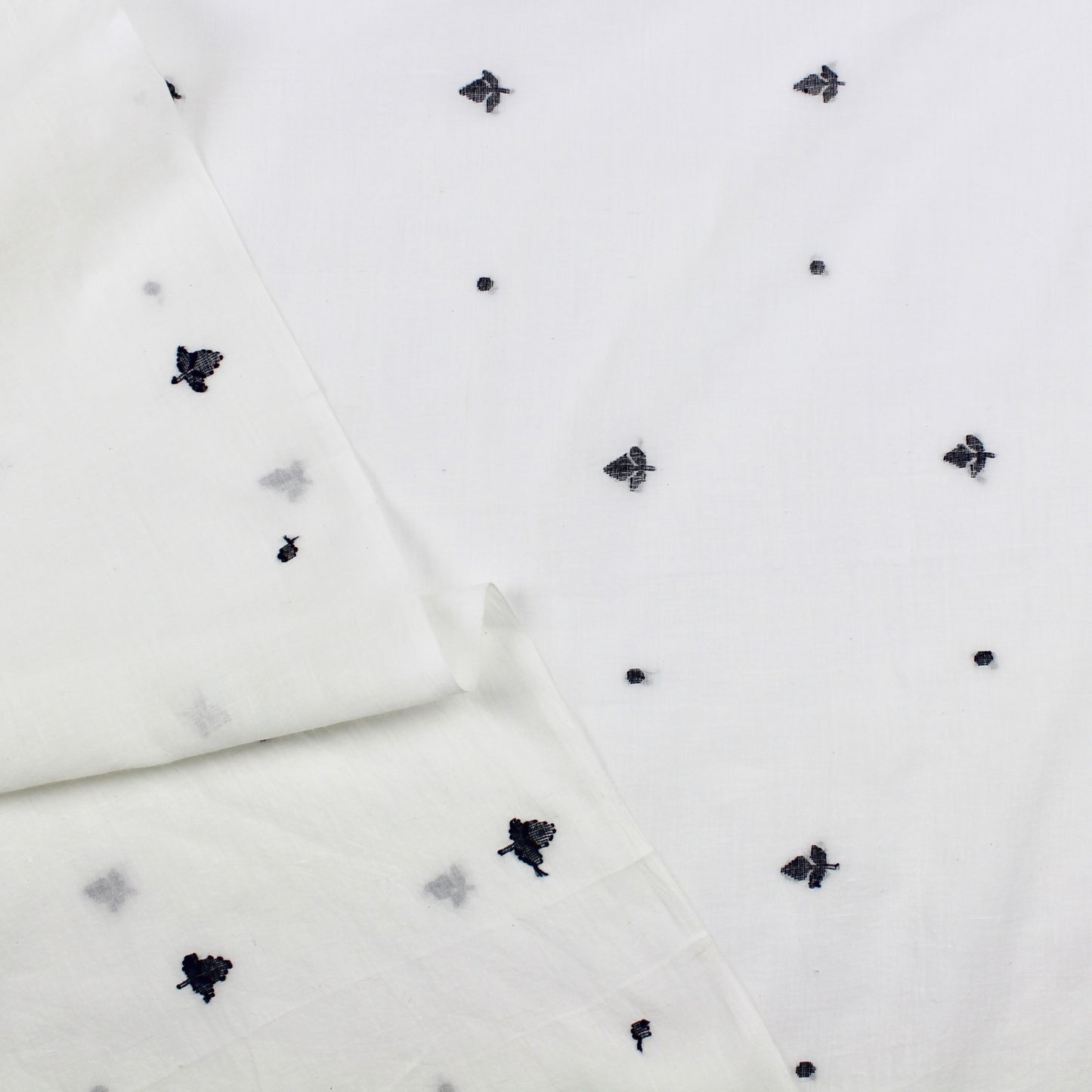 Sprigged Jamdani Handloom Cotton Fabric