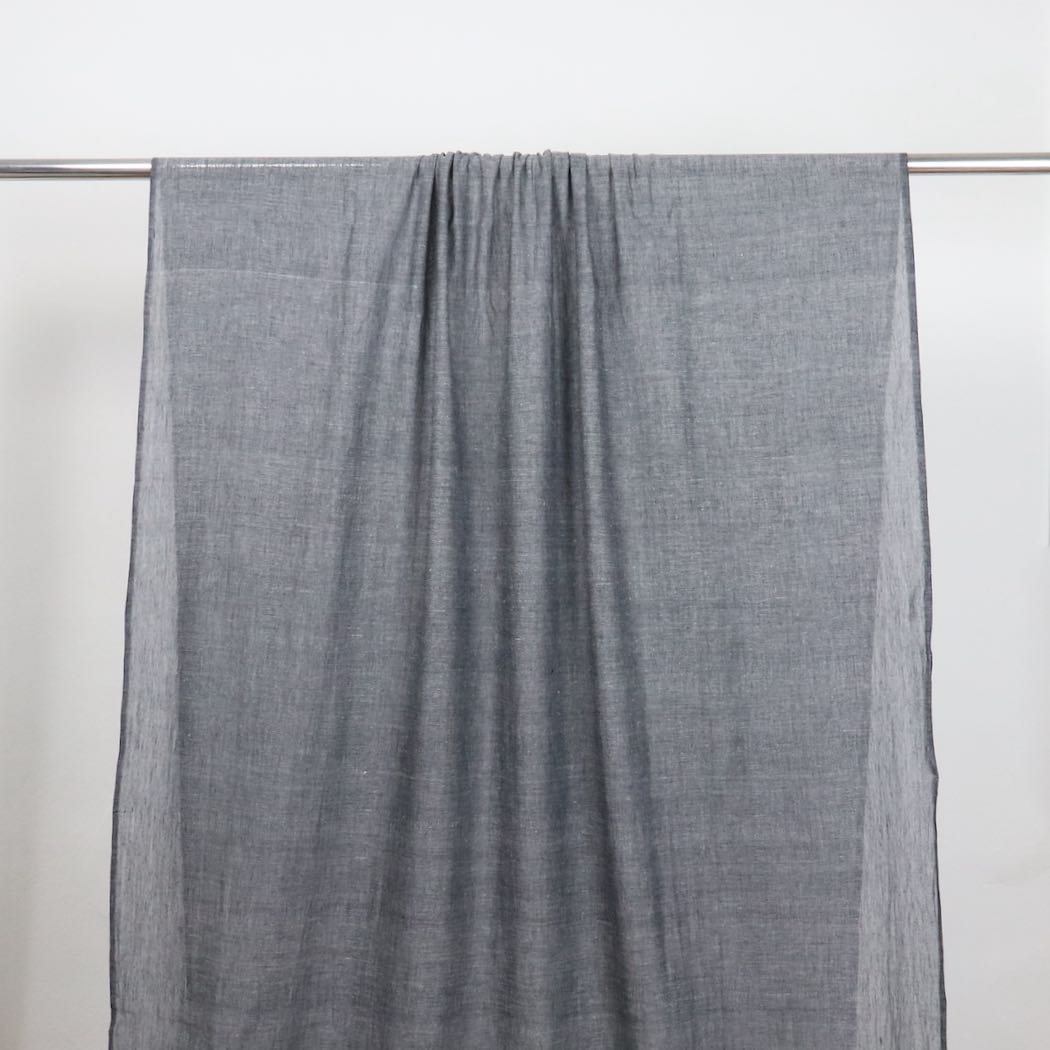 black and white shot cotton fabric