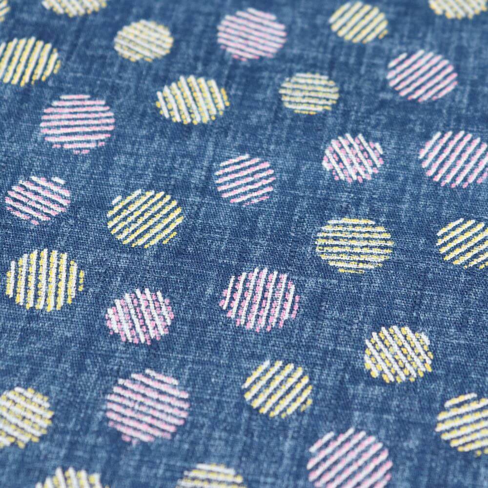 Blue Bonbons Japanese Cotton Dobby Print – and