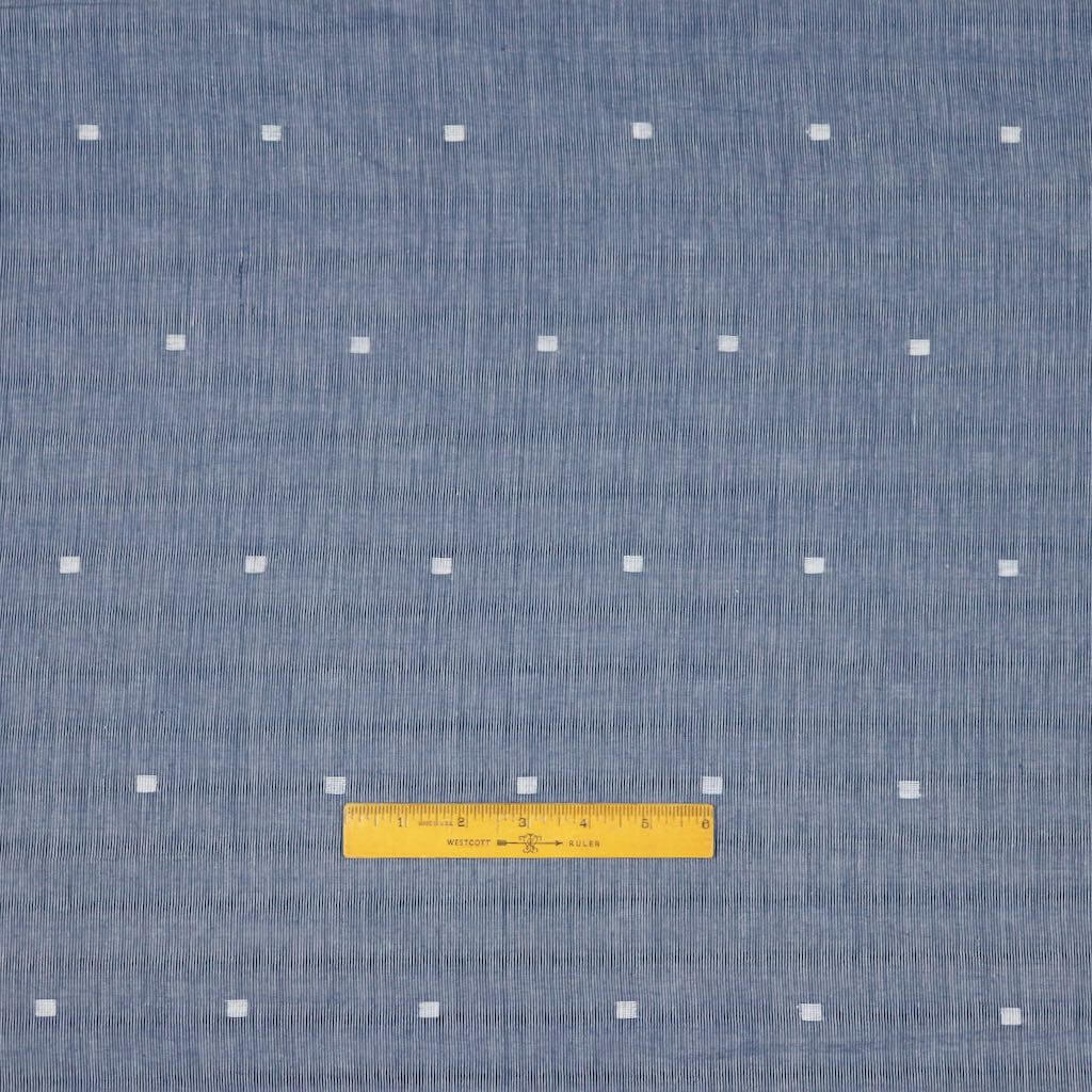 blue grey striped handwoven jamdani fabric