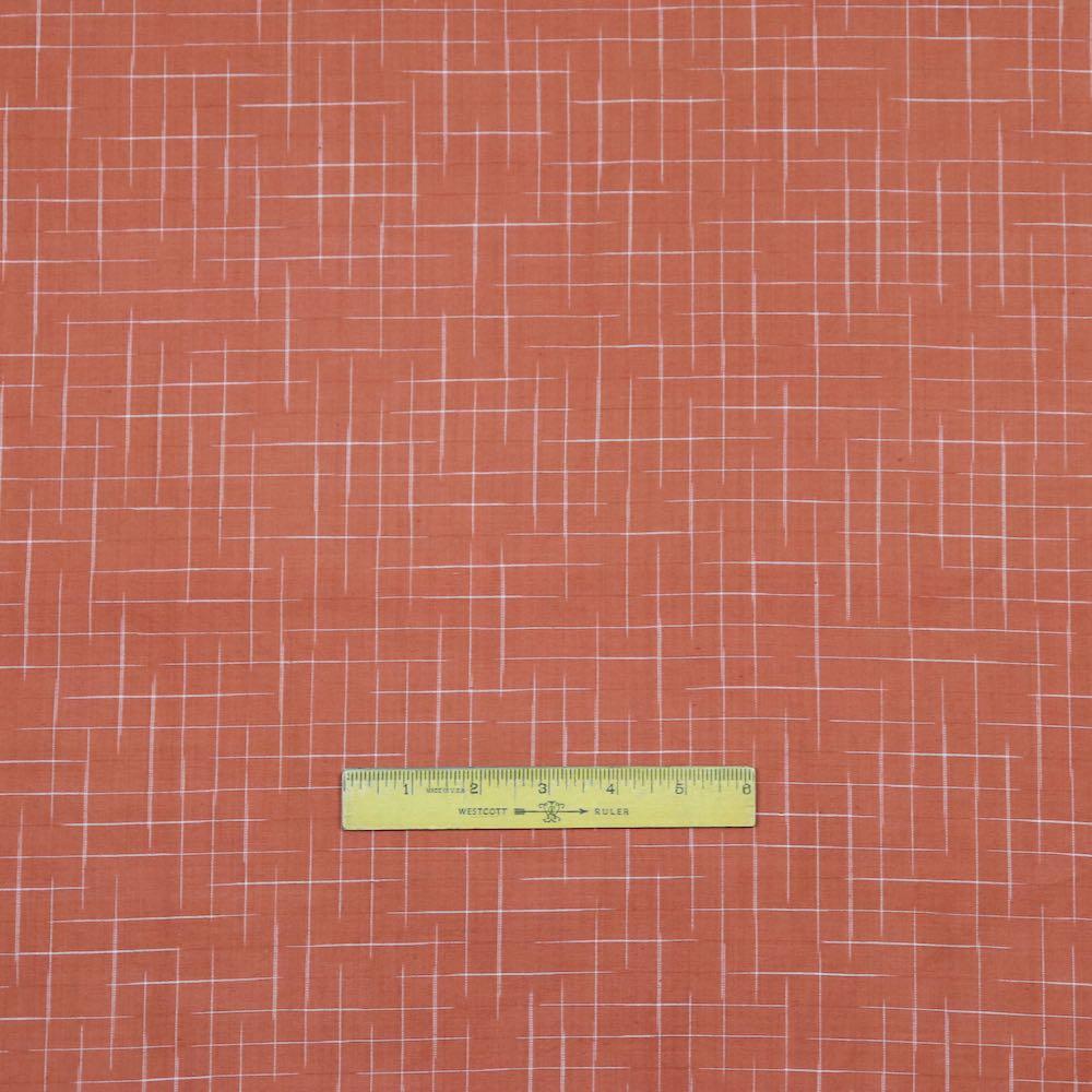Swatch — Disappearing Check Handloom Cotton — Cinnamon