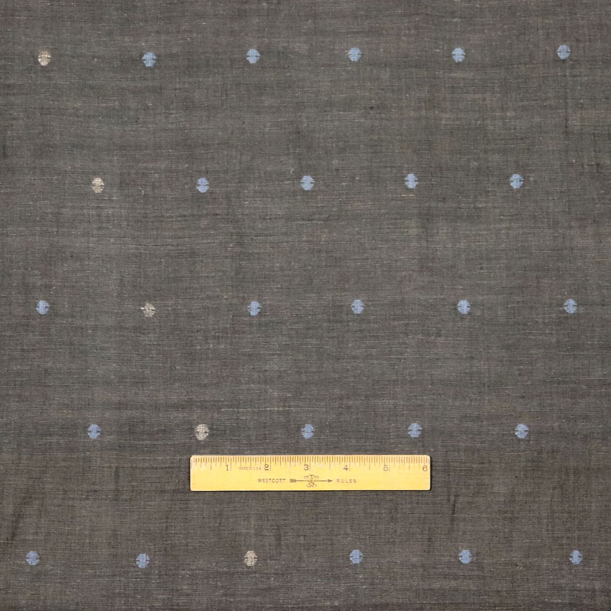 blue and brown jamdani handloom cotton fabric