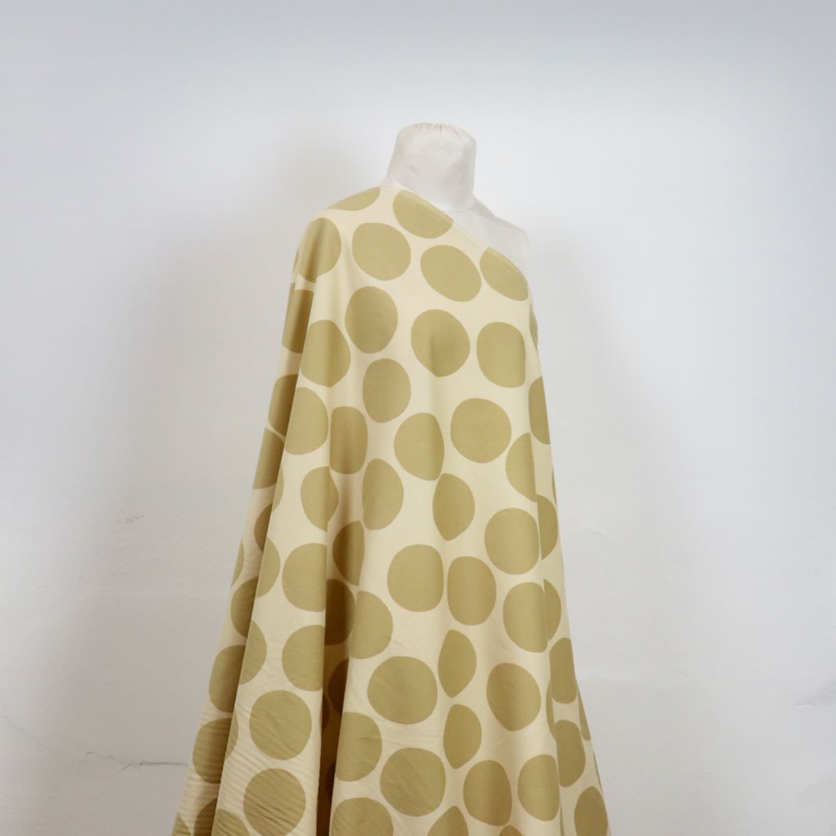 Swatch — Big Dots Japanese Cotton Pinwale Corduroy — Beige