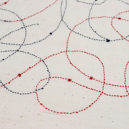 Curve Hand Embroidered Handloom Cotton