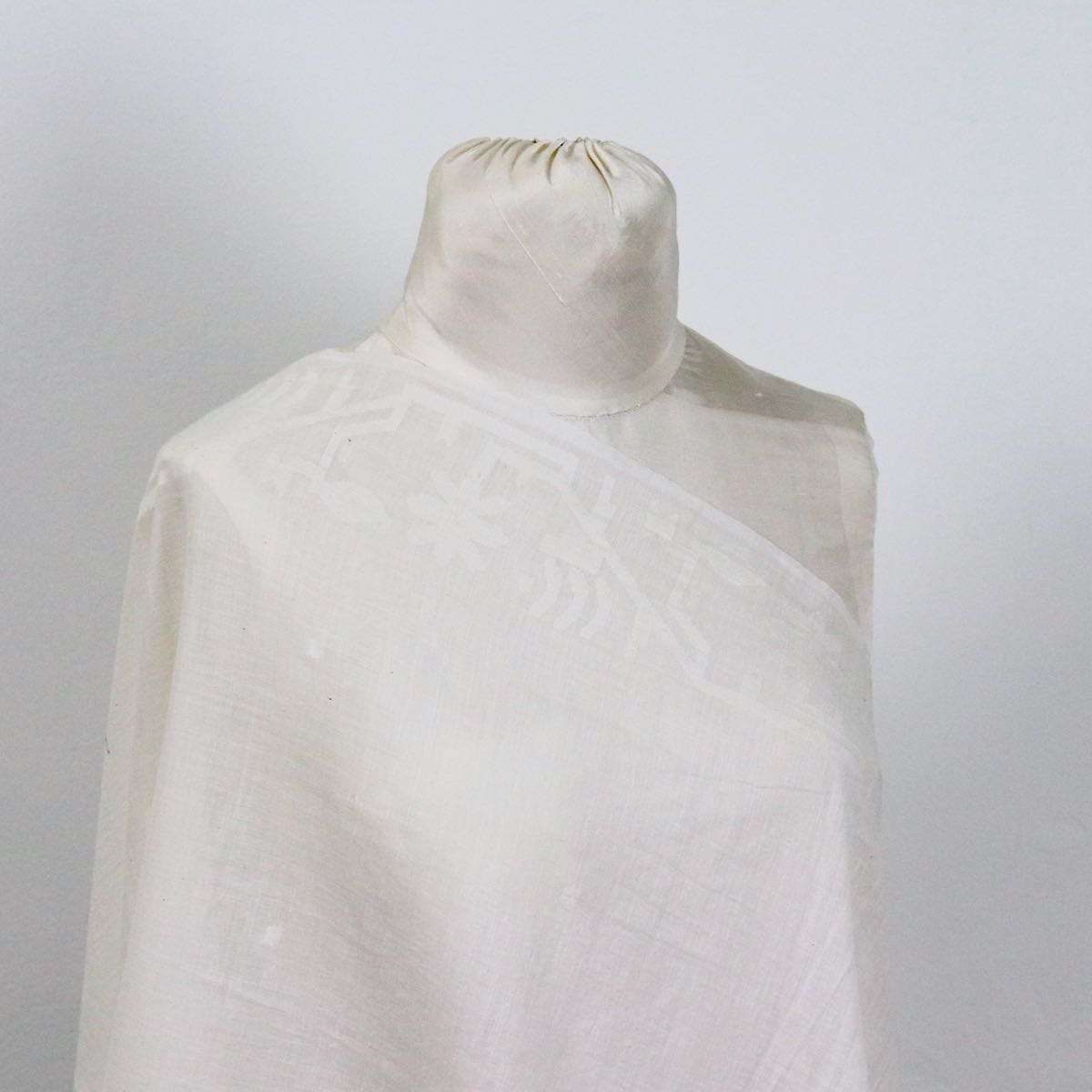 floral border handwoven jamdani cotton fabric