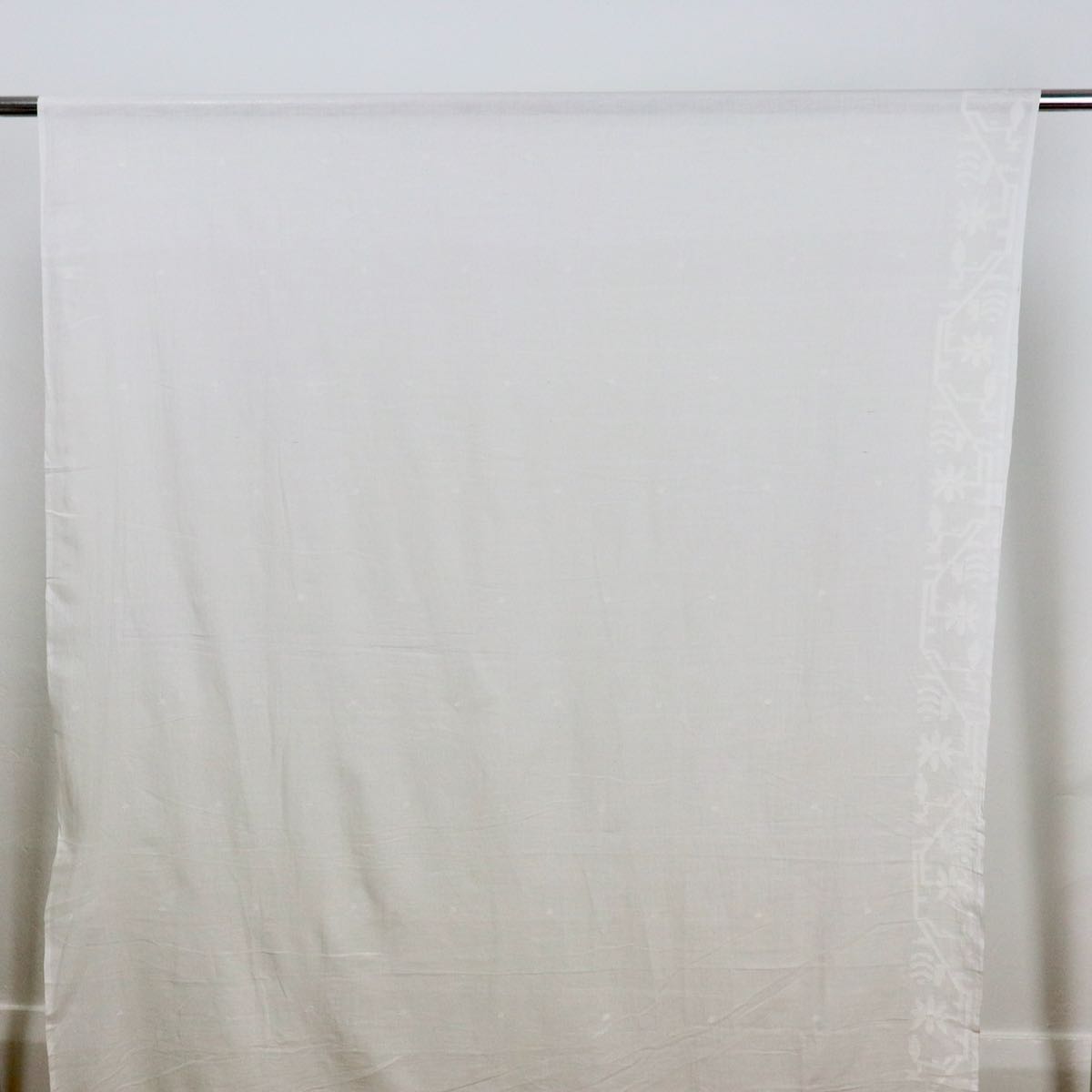 floral border handwoven jamdani cotton fabric