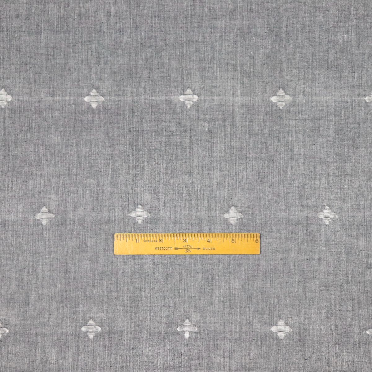 gray and white jamdani cotton fabric