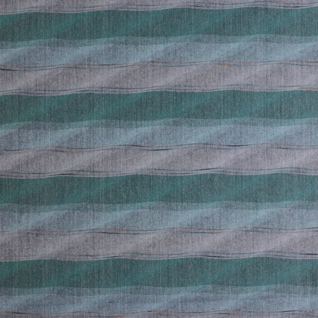 green yarn dyed stripe cotton fabric Kobayashi