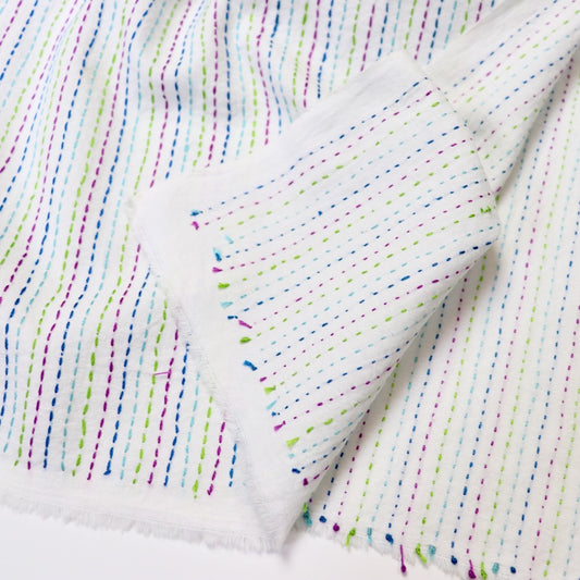 kantha cotton yardage embroidered by hand