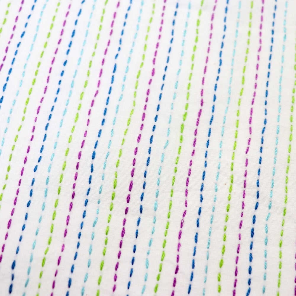 kantha cotton yardage embroidered by hand