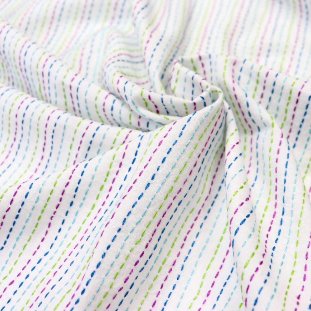 kantha cotton yardage embroidered by hand