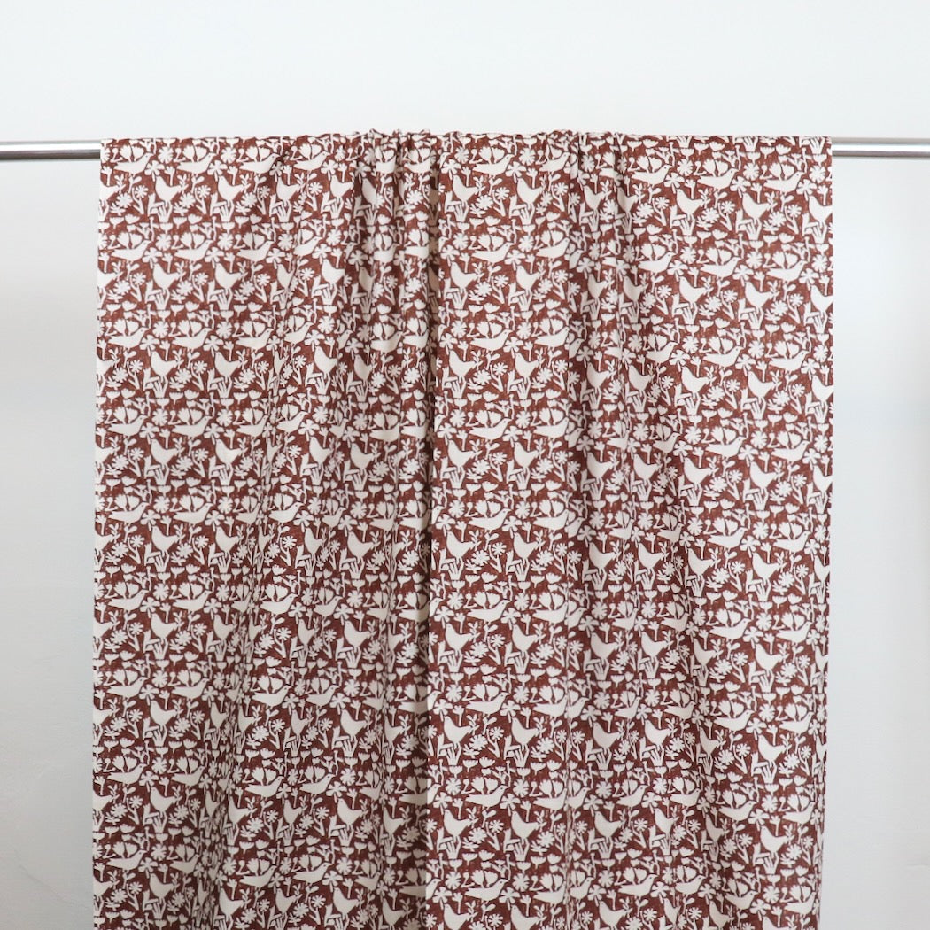 Hokkoh Japan bird print cotton lawn fabric