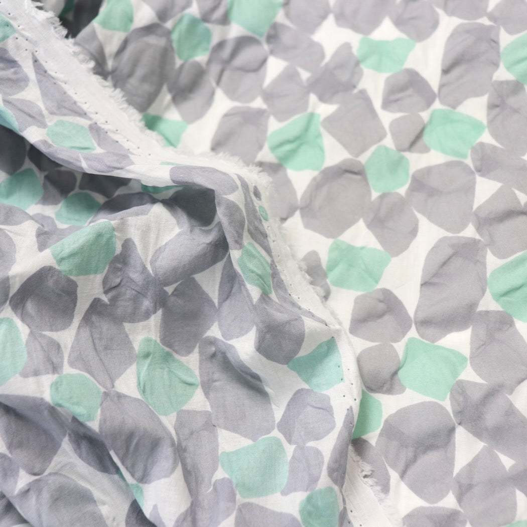 hokkoh japanese ripple lawn cotton fabric gray