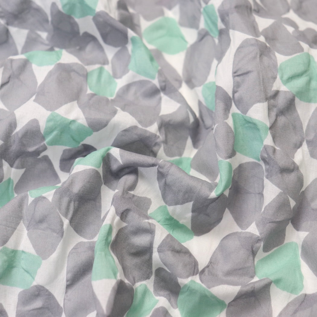 hokkoh japanese ripple lawn cotton fabric gray