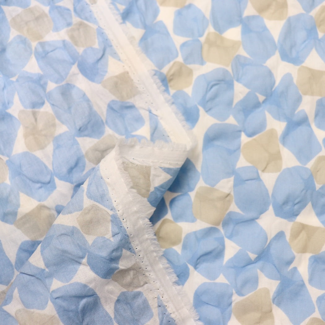 hokkoh japanese ripple lawn cotton fabric blue