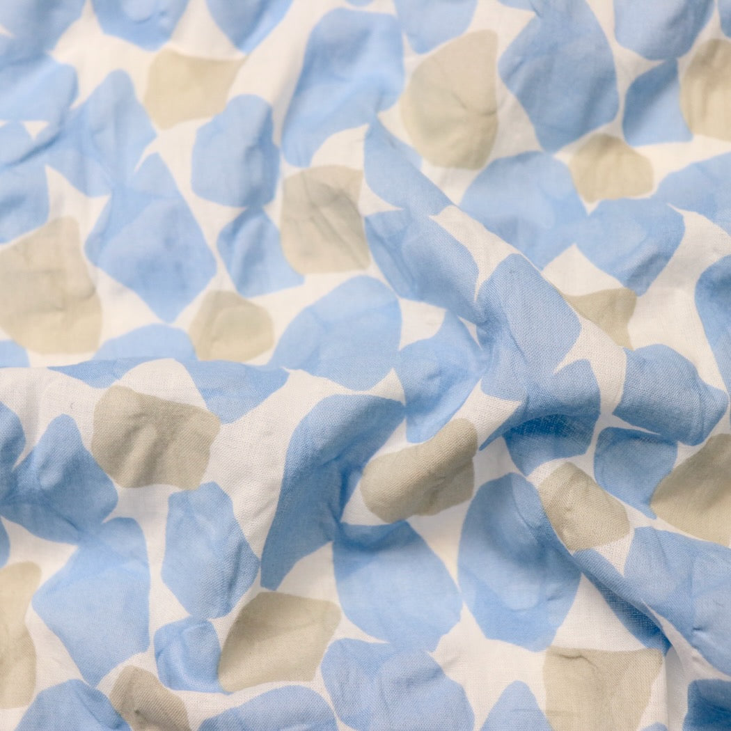 hokkoh japanese ripple lawn cotton fabric blue