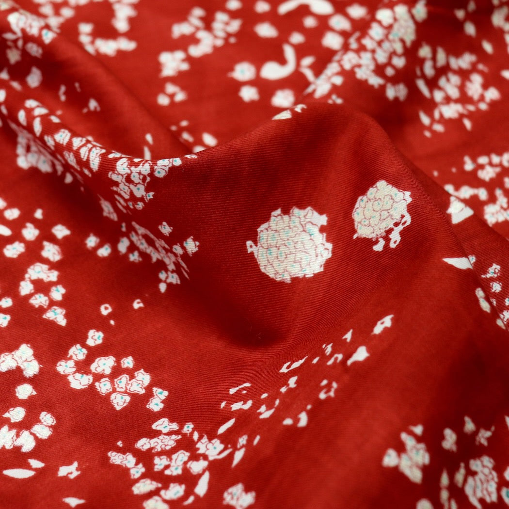 Nani Iro Lei Nani Cotton Silk Lawn — Vermilion B