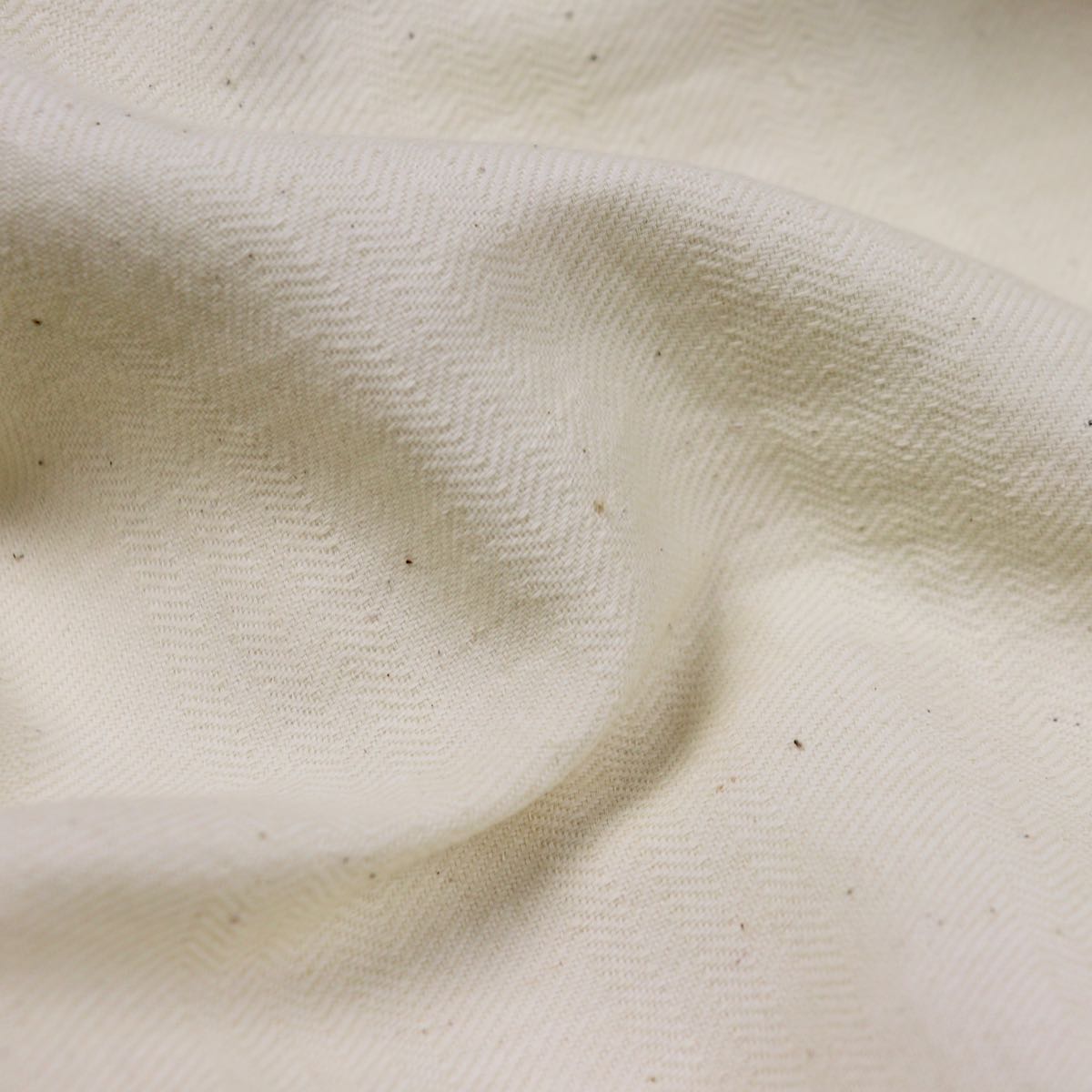 All Natural Cotton Herringbone Handloom Fabric