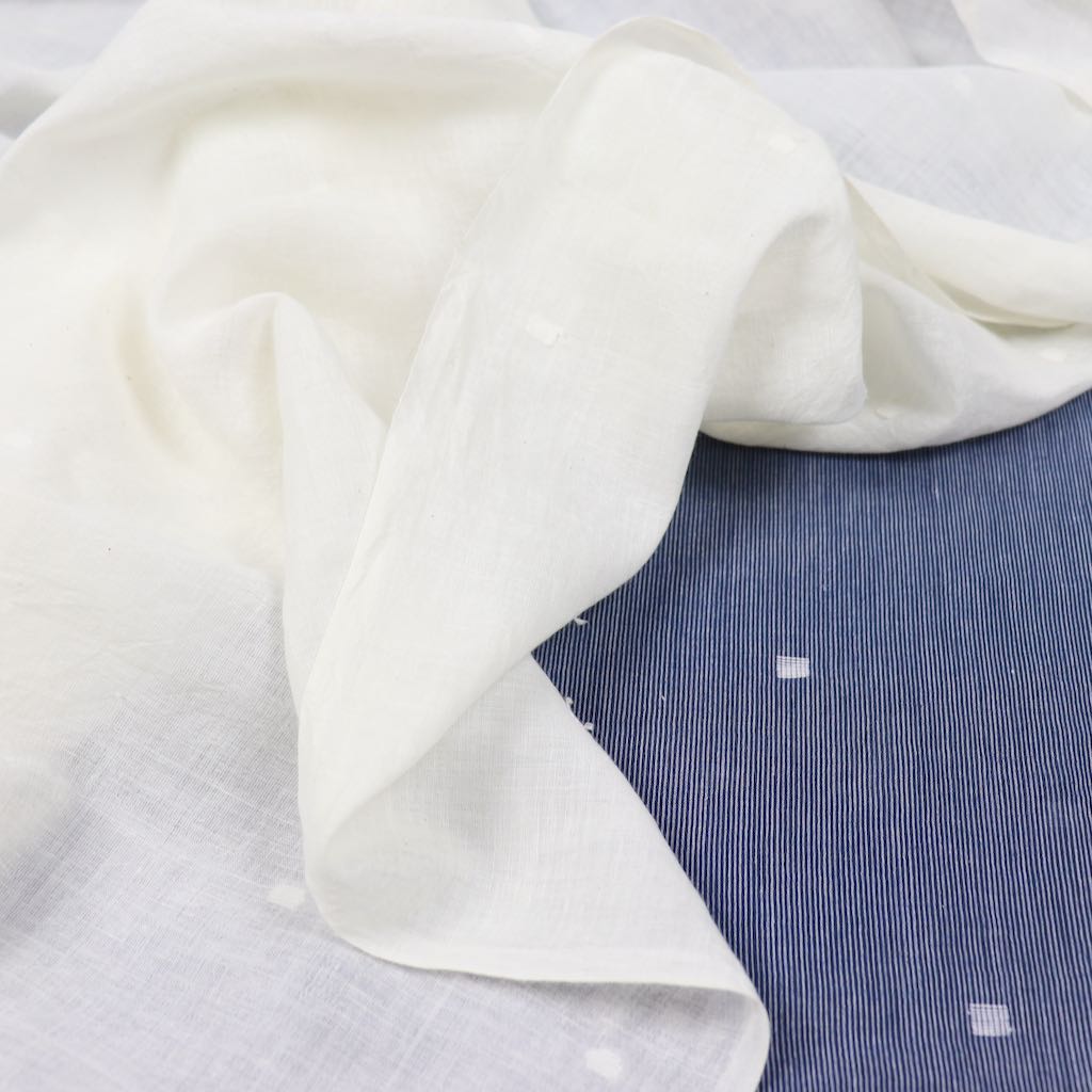 white dots cotton jamdani fabric