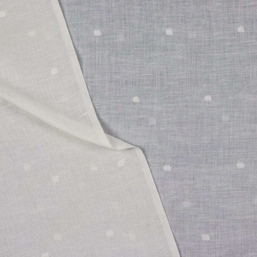 white dots cotton jamdani fabric