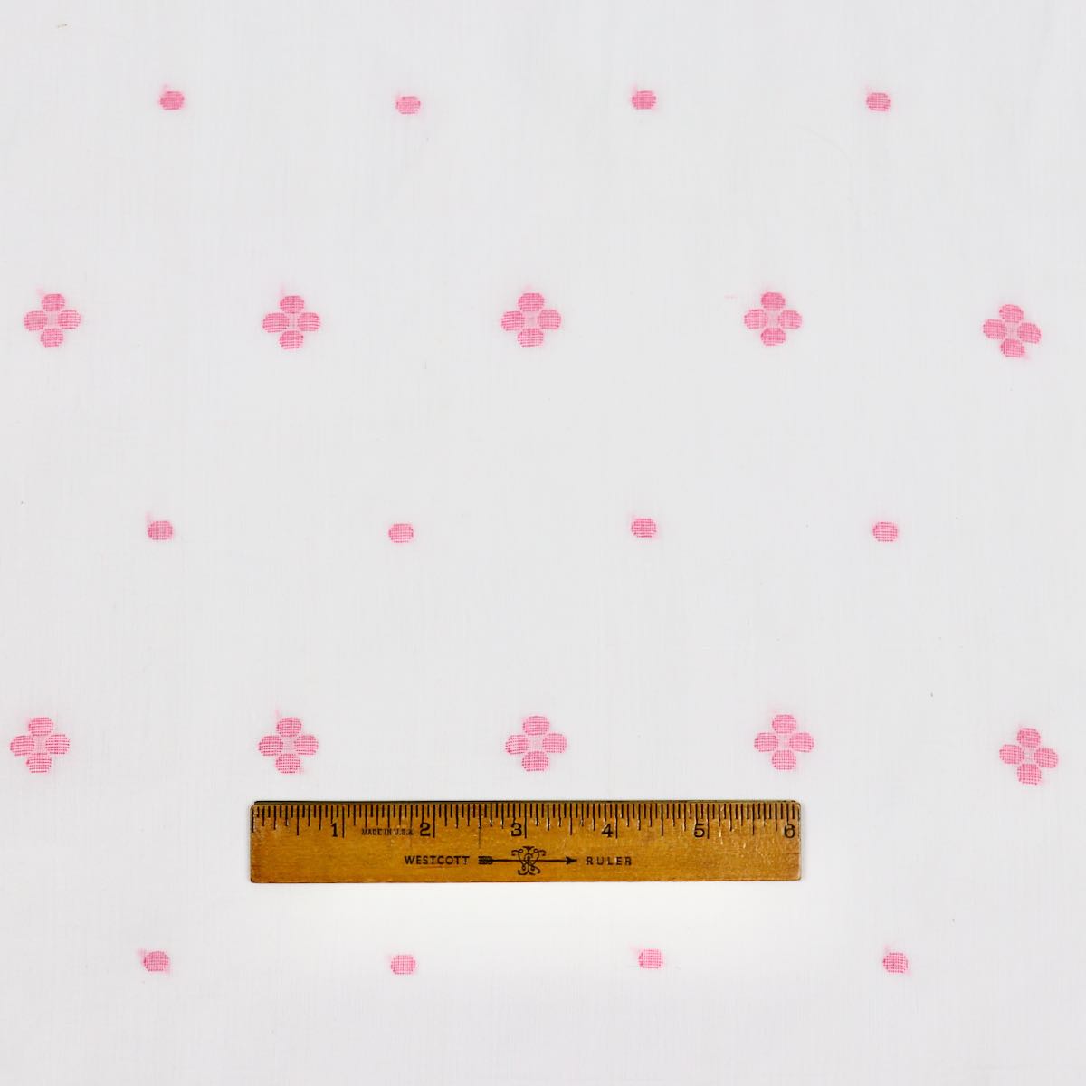 Pink Flower Jamdani Handwoven Cotton Fabric