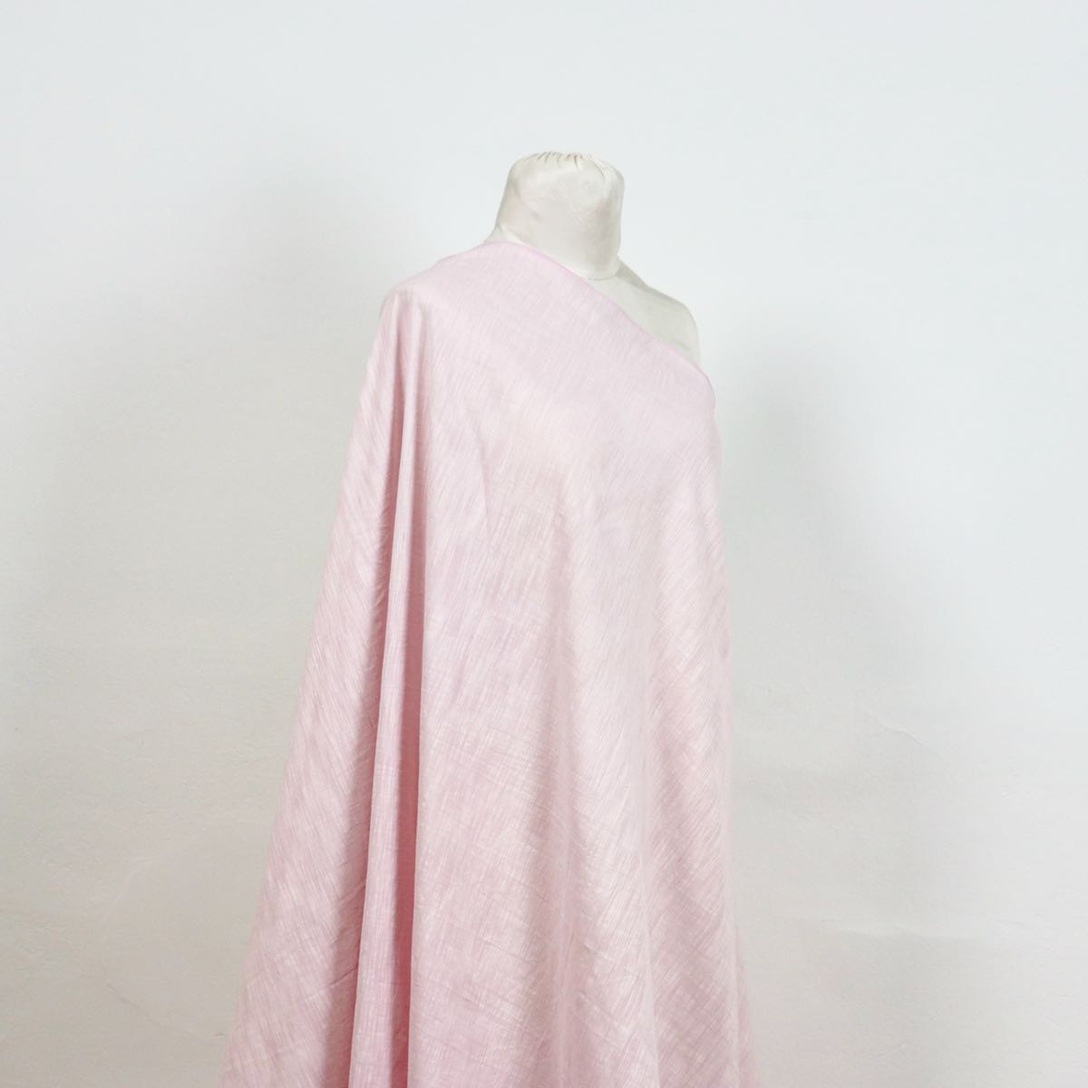 pink slub handloom cotton fabric