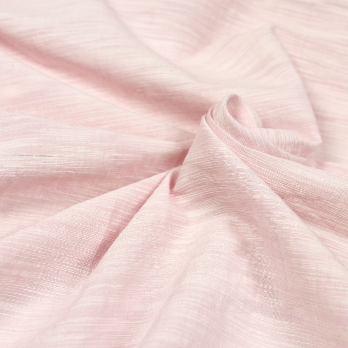 pink slub handloom cotton fabric