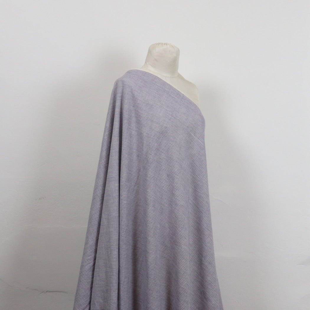 purple striped khadi cotton handwoven fabric
