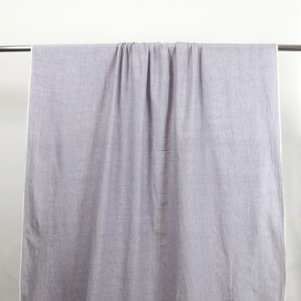 purple striped khadi cotton handwoven fabric