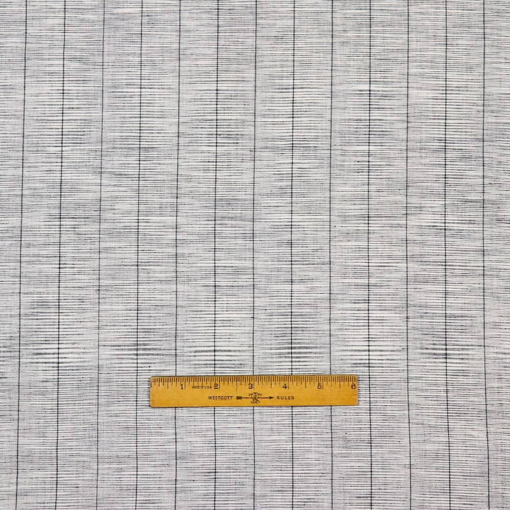 light gray striped handwoven cotton fabric