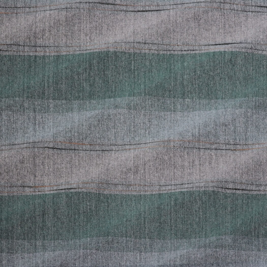 green yarn dyed stripe cotton fabric Kobayashi