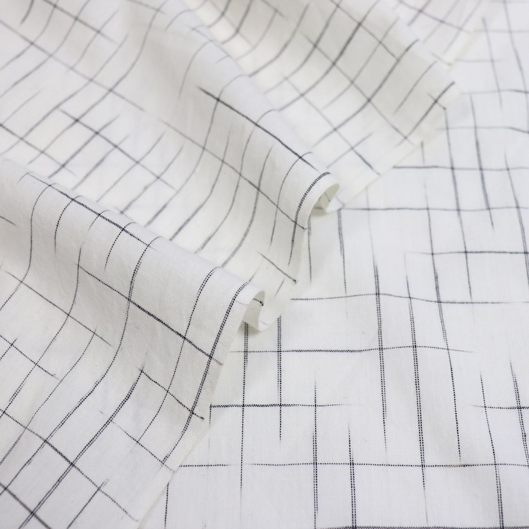 white check handwoven cotton shirt fabric