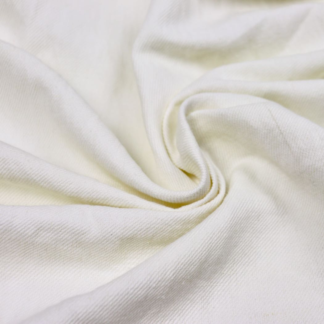 Swatch — White Handloom Linen/Cotton Twill