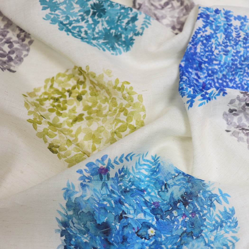 yui floral print cotton linen fabric kokka EGX-6411-1A